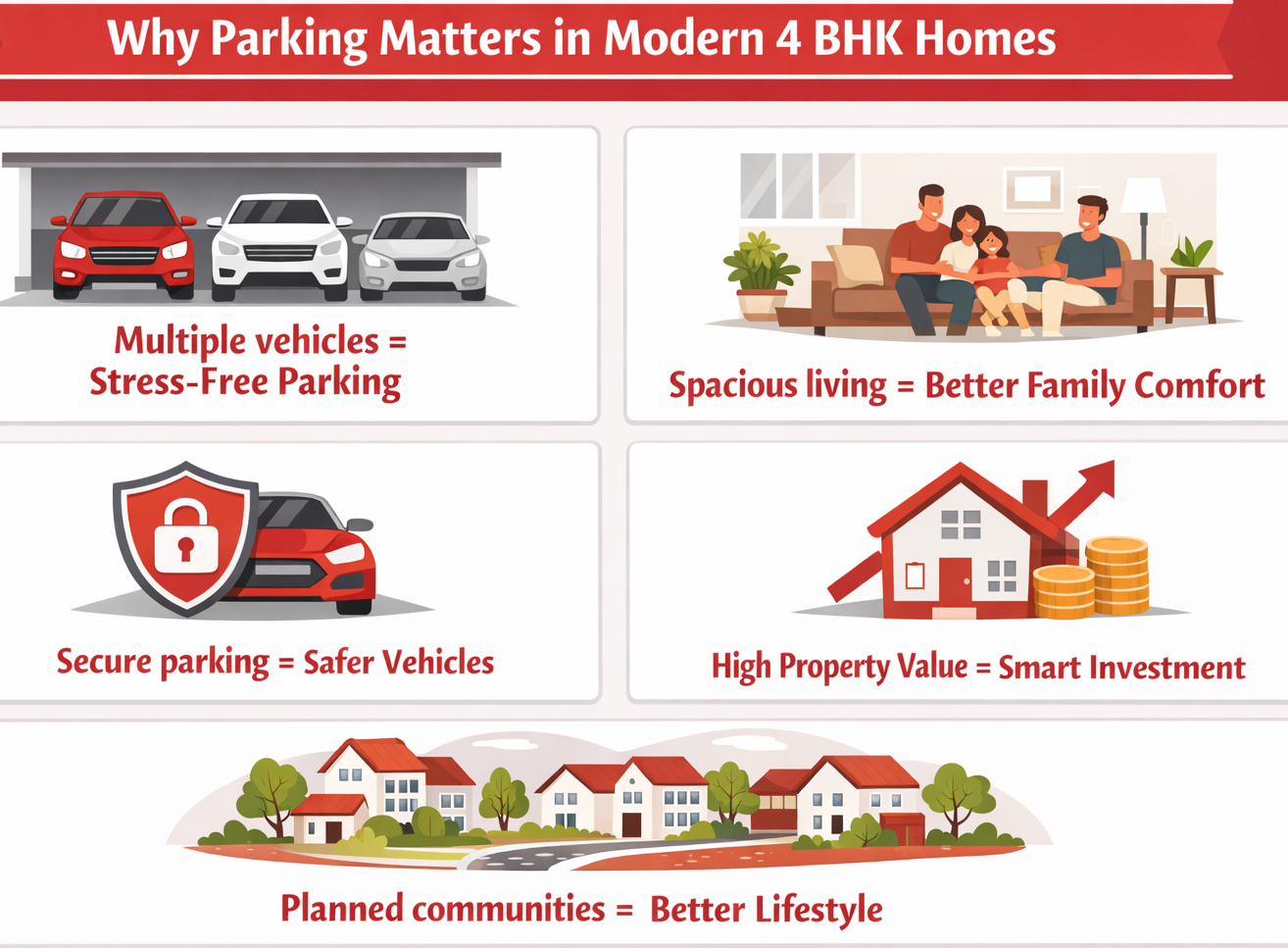 4 BHK Flats with Parking
